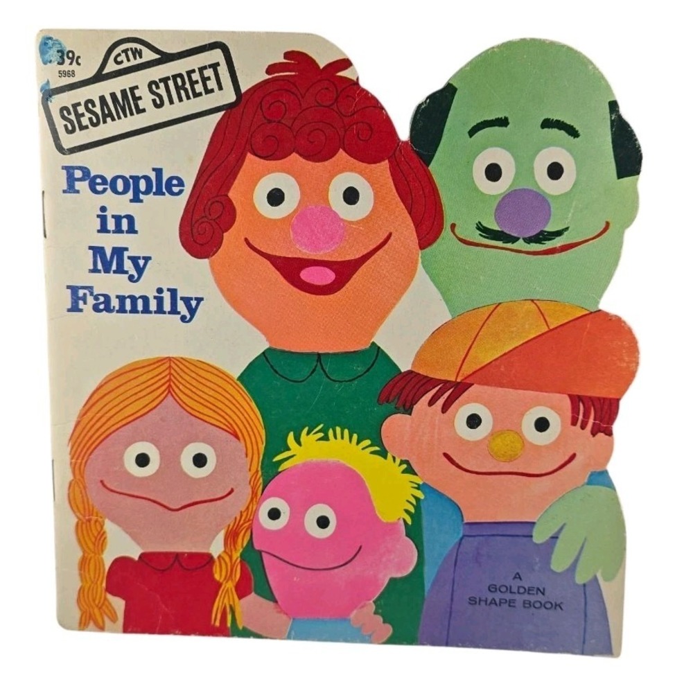 Vintage 2nd Edition 1971 Sesame Street People in my Family A Golden Shape Book